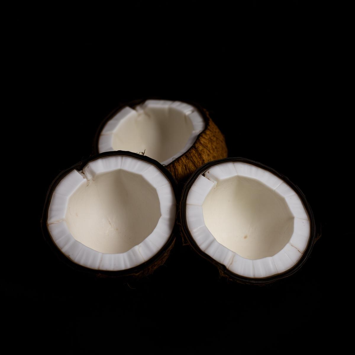 Raw coconut shells, the source of Hot Rox charcoal